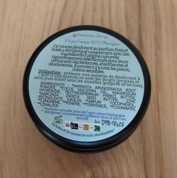 Baume déodorant fraîcheur boisée 50ml – Image 3