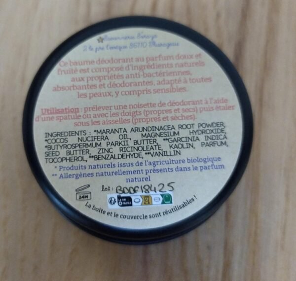 Baume déodorant douceur fruitée 50ml – Image 3