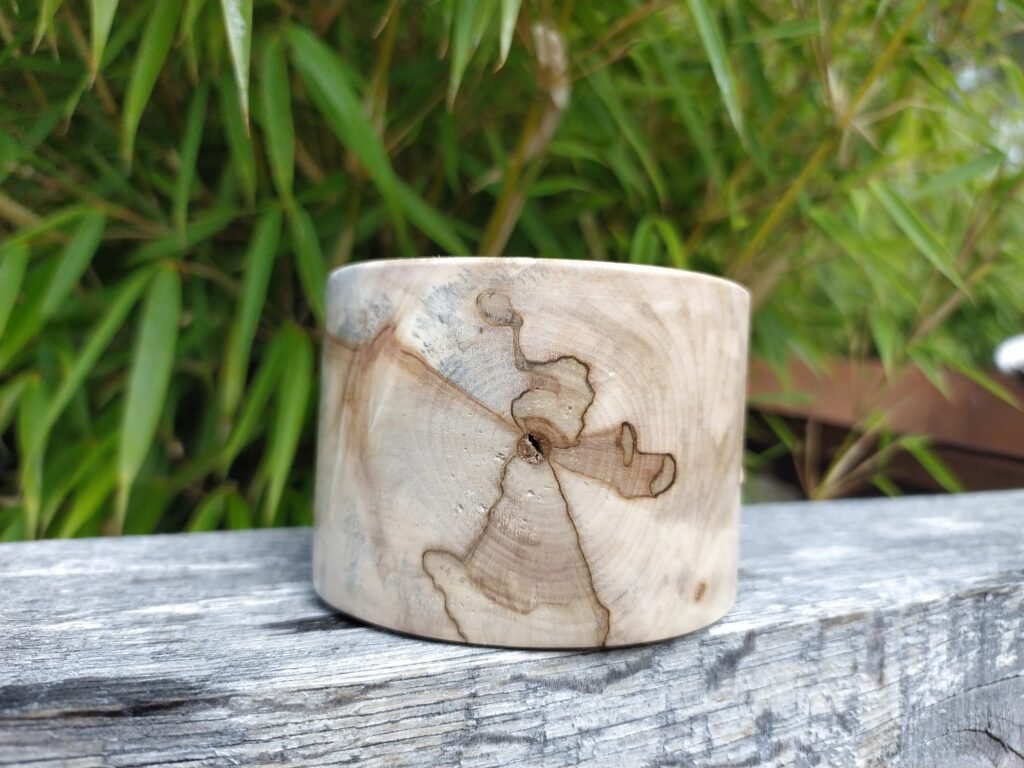 Pot en bois - savon de rasage