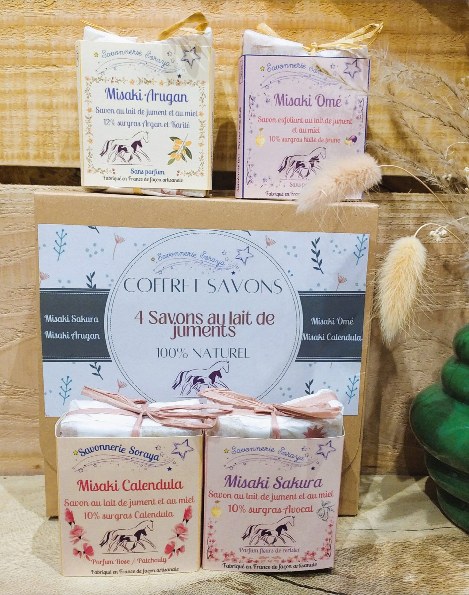 Coffret 4 savons : Lait de Jument – Image 3